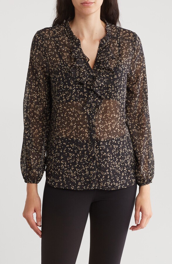pleione floral blouse