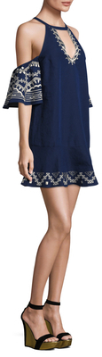 Red Carter Phoebe Embroidered Dress