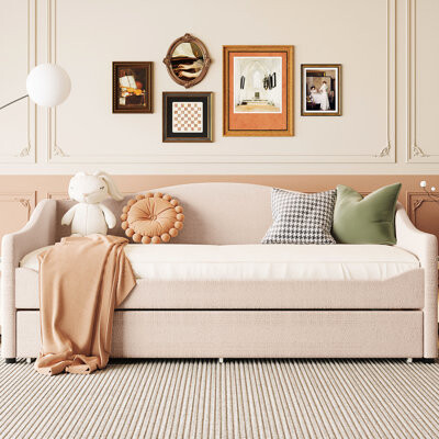 17 Stories Daybed With Fleece And Easy Trundle Feature For Comfort Multi-functional