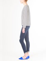 Thumbnail for your product : Petit Bateau White and Navy Marine Stripe Tee