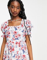 Thumbnail for your product : Influence square neck floral mini dress