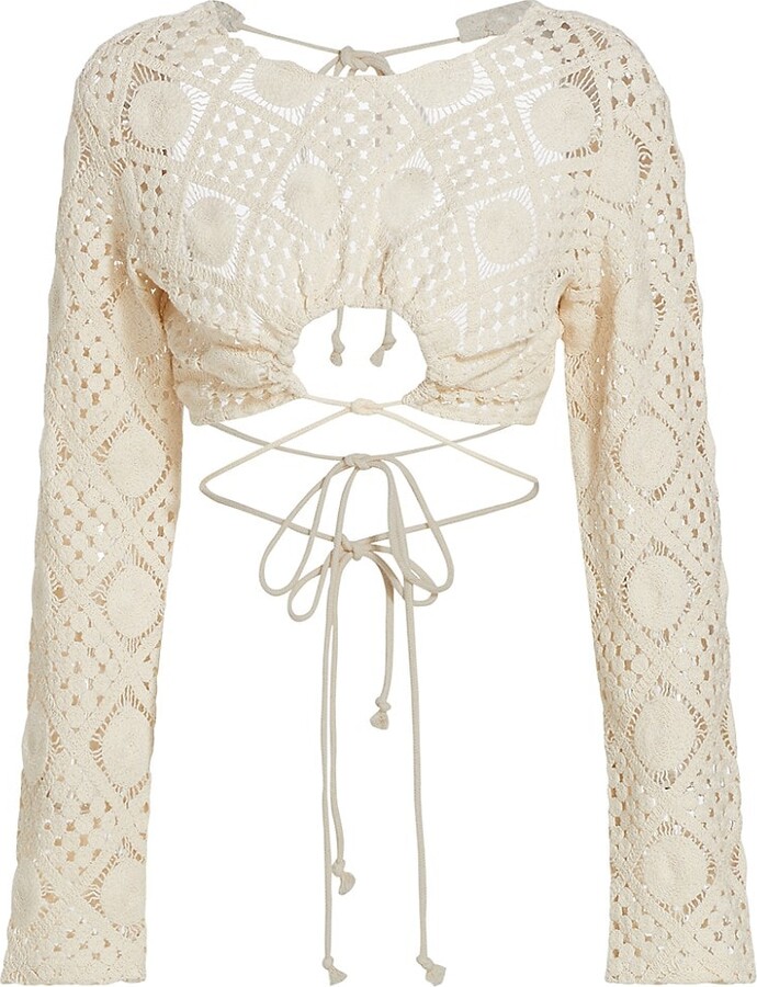 ANDREA IYAMAH Hira Crochet CoverUp Crop Top ShopStyle
