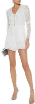 Thumbnail for your product : Alice + Olivia Lace-up Guipure Lace Playsuit