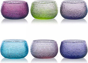 IVV Glassmakers Multicolor Set 6 Individual Bowl Cm. 105 Assorted Colors Cl 43