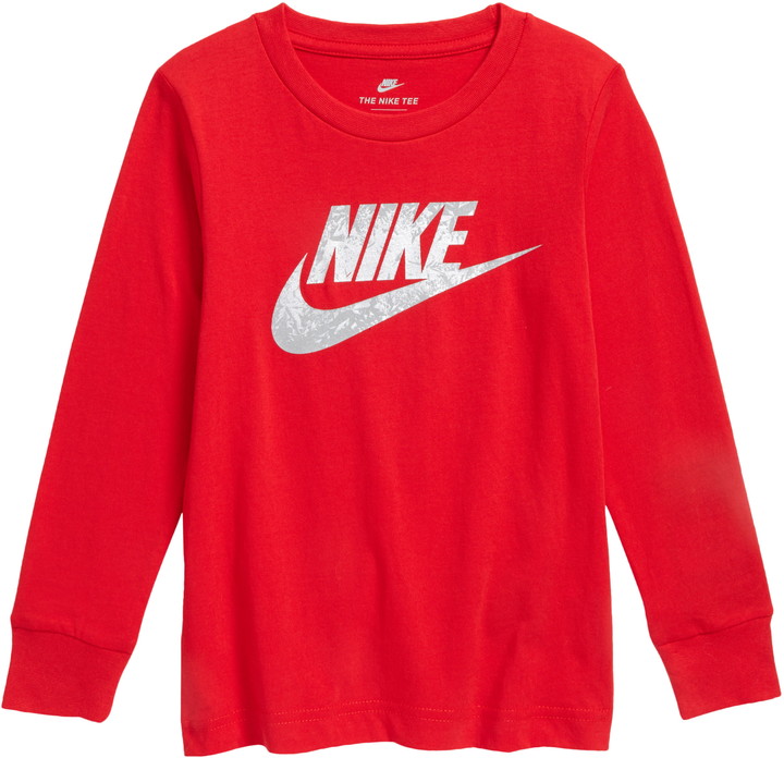 Nike Kids' Reflective Futura Logo Long Sleeve Graphic Tee - ShopStyle