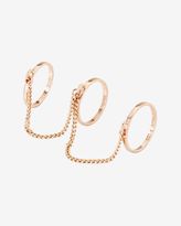 Thumbnail for your product : Eddie Borgo Three Finger Ring: Rosegold