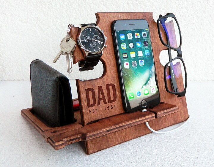 Etsy Gift Ideas For Dad, Docking Station, Christmas Gift, Charging Station, Gift Men, Daddy Gift, Papa Gift, Dad Christmas Idea