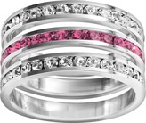 Thumbnail for your product : Traditions Jewelry Company Sterling Silver Crystal Eternity Ring Set