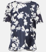 Fagus floral jersey and silk top 