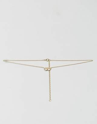 ASOS Sterling Silver Gold Plated Gemini Necklace