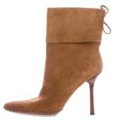Thumbnail for your product : Gucci Suede Almond-Toe Ankle Boots