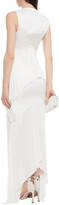 Thumbnail for your product : SOLACE London Chayse Ruffled Satin Gown