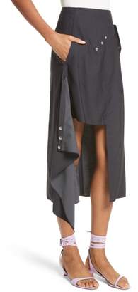 Tibi Asymmetrical Flap Skirt