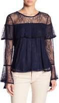 Thumbnail for your product : June & Hudson Lace Ruffle Blouse