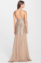 Thumbnail for your product : Halston Sequin Halter Trumpet Gown