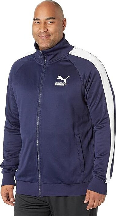 Puma Big Tall Iconic T7 Track Jacket (Peacoat White) Men's Clothing -  ShopStyle