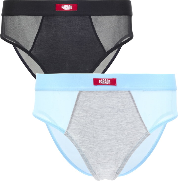 Parade Modal & Mesh High Cut Cheeky Underwear, 2-Pack, Sizes XS to 3XL