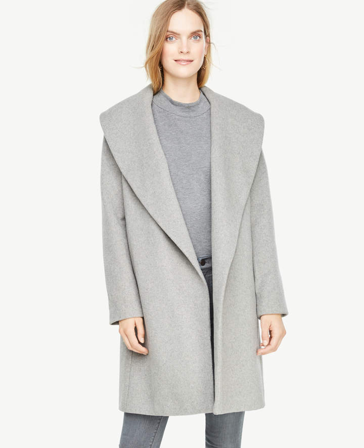 ann taylor wool wrap coat
