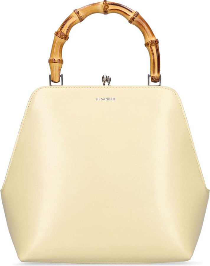 Jil Sander Beige Canvas Goji Square Handbag Jil Sander Beige Canvas Goji Square Handbag