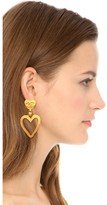 Thumbnail for your product : WGACA What Goes Around Comes Around Vintage Chanel Heart Clip On Earrings