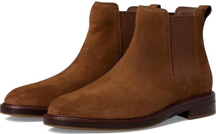 Cole Haan Judson Grand Chelsea Boots Men's Boots Spiced Brown Suede/Raven Water Resistant : 11 D - Medium, Leather