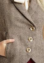 Thumbnail for your product : Asmara International Limited - China New Orleans Nature Vest in Brown Herringbone