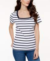 Thumbnail for your product : Karen Scott Cotton Square-Neck T-Shirt, Created for Macy's