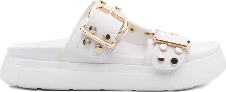 Bugatti Buckle-Studded Slides