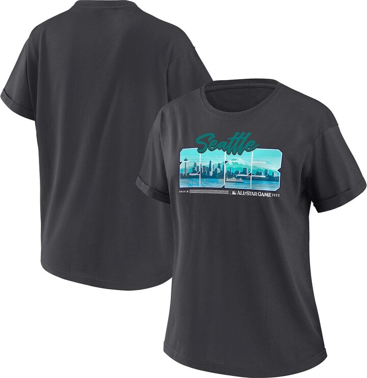 Women's Wear by Erin Andrews Charcoal 2023 Mlb All-Star Game Retro T-shirt