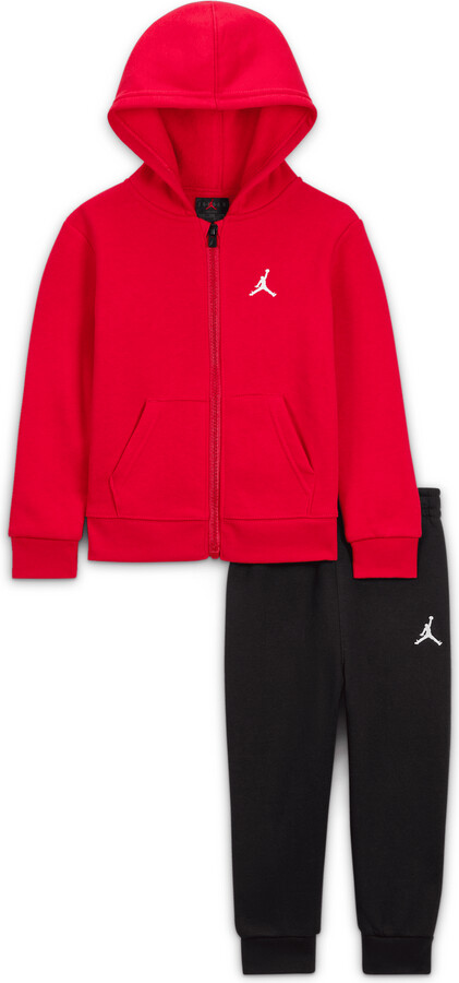 Jordan Brooklyn Fleece Baby (12-24M) 2-Piece Full-Zip Hoodie Set in Black | 65D325-023