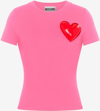 100% Pure Moschino Print envers satin T-shirt
