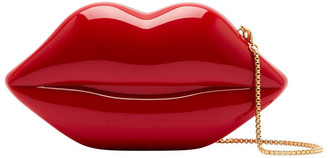 Lulu Guinness Red Med Lips Clutch