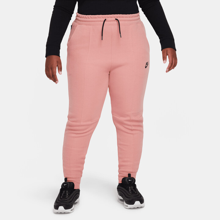 Nike Tech Fleece Pants Peach Pink Joggers Taped Slim Bottoms Women Size  SALE