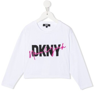 DKNY logo-print long-sleeved T-Shirt