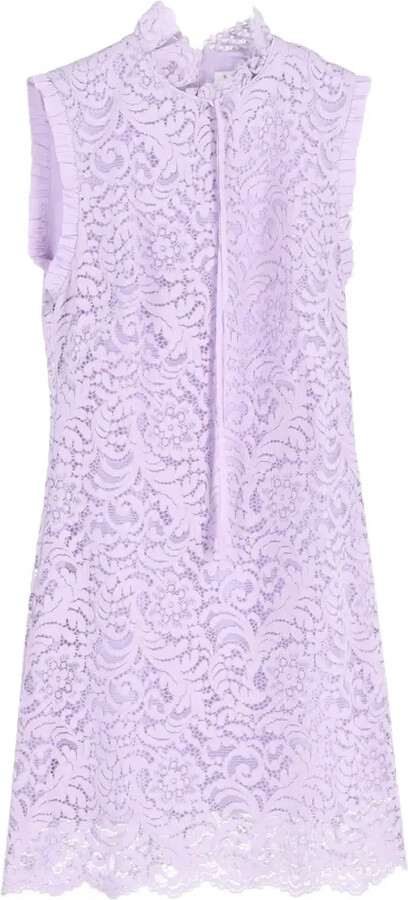 Sandro Ruffled-Trim Lace Dress