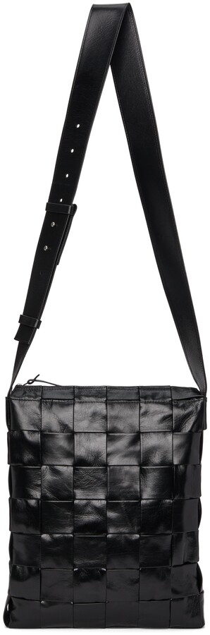Black Cassette paper-leather cross-body bag