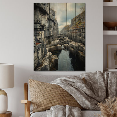 Red Barrel Studio Ireland The Burren Clif II On Wood Print