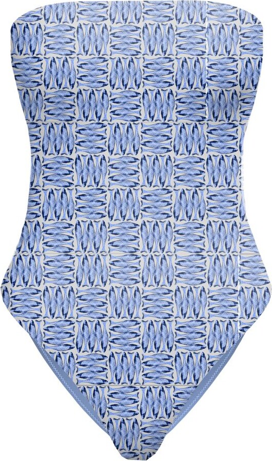Blackbough Swim Blue Scarlet One Piece / Il Pesce