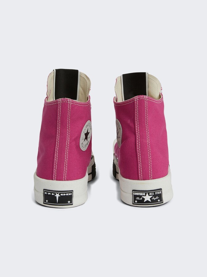 Rick Owens X Converse Turbodrk Laceless Hi Sneaker Hot Pink