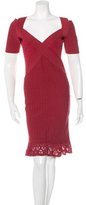 Thumbnail for your product : Zac Posen Jacquard Cold-Shoulder Dress