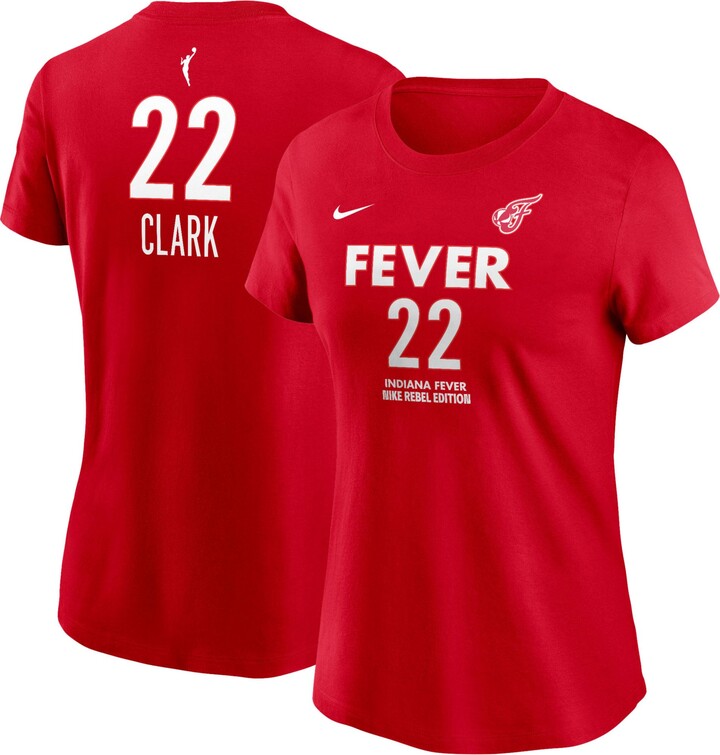Nike Women's Indiana Fever Caitlin Clark #22 Rebel T-Shirt, Small, Red