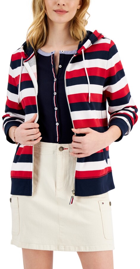 Stripe Zip Hoodie | Shop the world's largest collection of fashion 