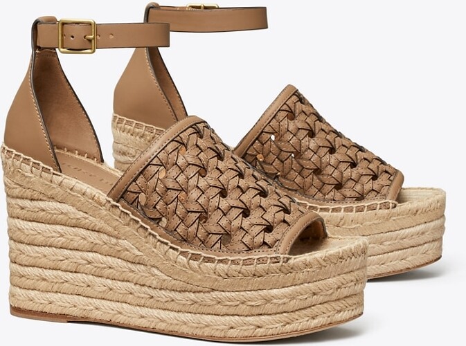 Tory Burch BasketWeave Espadrille Wedge ShopStyle