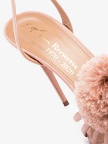 Thumbnail for your product : Aquazzura X Browns 50 pink 120 pom-pom leather sandals