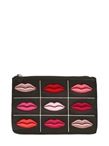 Thumbnail for your product : Lulu Guinness Embroidered Lips Coin Purse