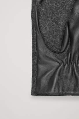COS LEATHER AND WOOL GLOVES