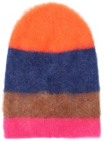 Thumbnail for your product : Moncler Striped mohair-blend beanie