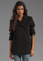 Thumbnail for your product : Alexander Wang T by Pilly Wool Felt Peacoat