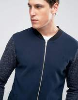 Thumbnail for your product : Jack and Jones Bomber Zip Sweat with Contrast Sleeve