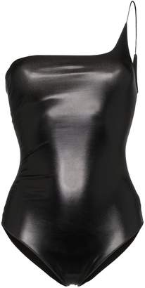Oseree one shoulder latex swimsuit